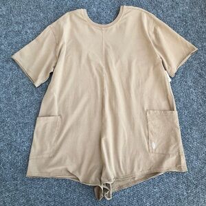 Free People movement hot shot crew neck short sleeve oversized romper size M